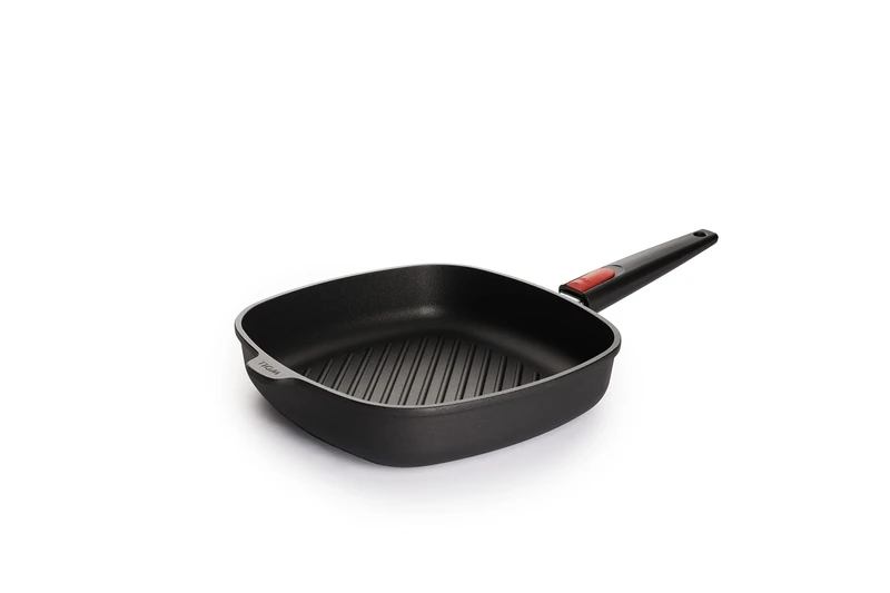 Woll Titanium Nowo 1628-1IL Induction Steak Pan 28 x 28 cm x 5 cm Ridged Base with Removable Handle
