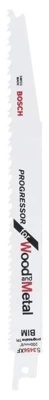 Bosch Professional 25 pieces Sabre Saw Blade S 3456 XF Progressor for Wood and Metal (Length 200 mm, sabre saw accessories)