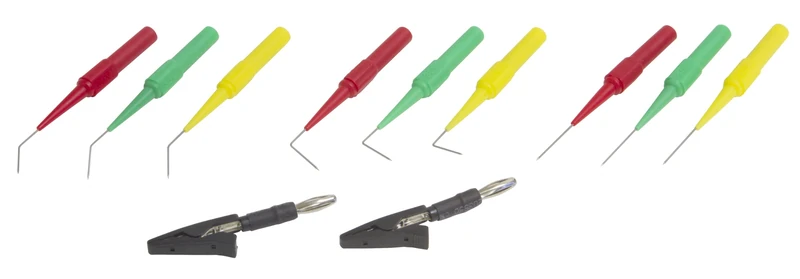 Lisle 64750 11-Piece Back Probe and Alligator Clip Set, Red, Green, Yellow, Black