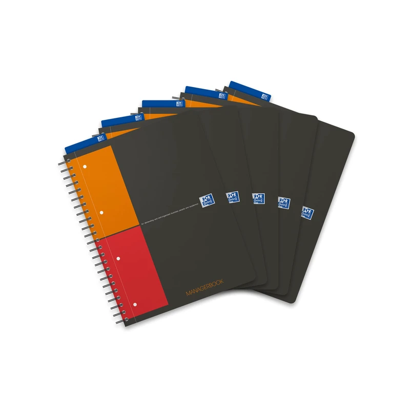 Oxford International A4 Polypropylene Project Wirebound Ruled Managers Book