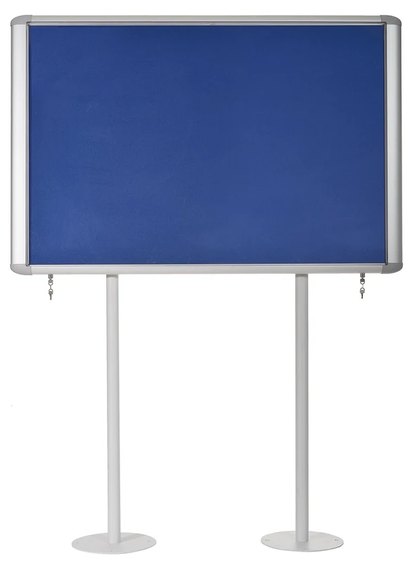 Bi-Office Outdoor Display Case Mastervision, Post Mount Weather Proof, Blue Felt, 97,8 x 97,3 cm (12xA4)