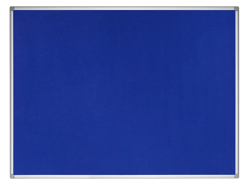 Bi-Office Earth - Notice Board, Blue Felt Board with Aluminium Frame, 90 x 60 cm