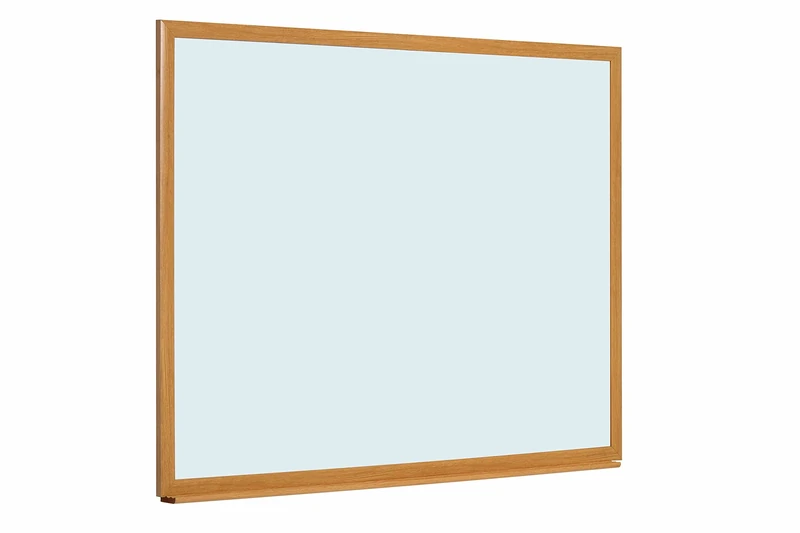 Bi-Office Earth Prime - Whiteboard, Melamine Dry Wipe Surface with Oak Effect Frame, 90 x 60 cm