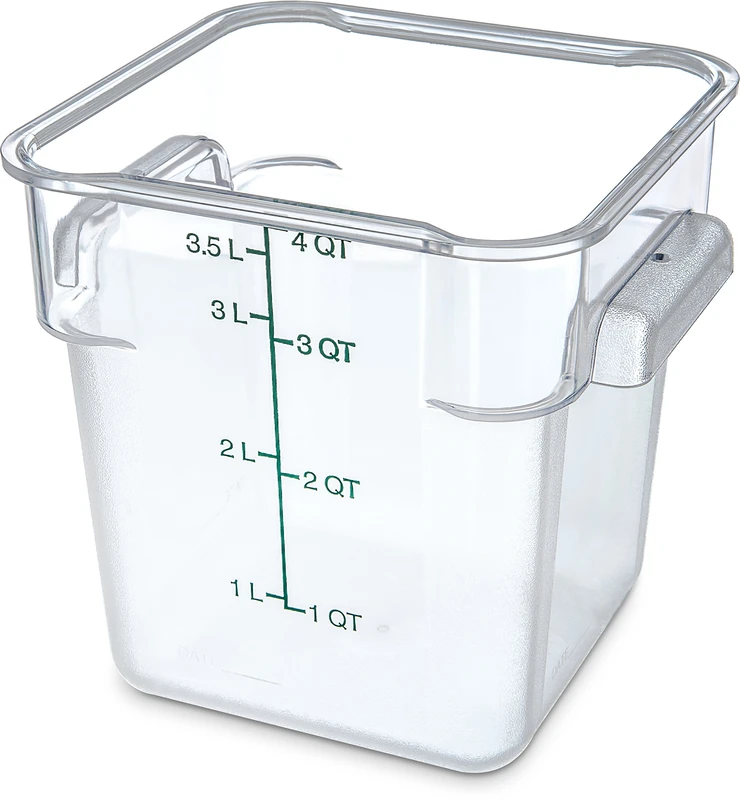 Carlisle Storplus, CA1072107-000-B01006, StorPlus 3.8L Square Container Clear (Box of 6) - Image 1