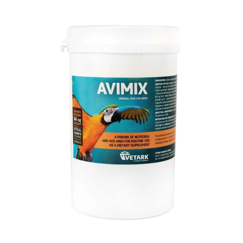 Vetark Avimix, multivitamin and Calcium Supplement for Birds, 250 g - Image 1