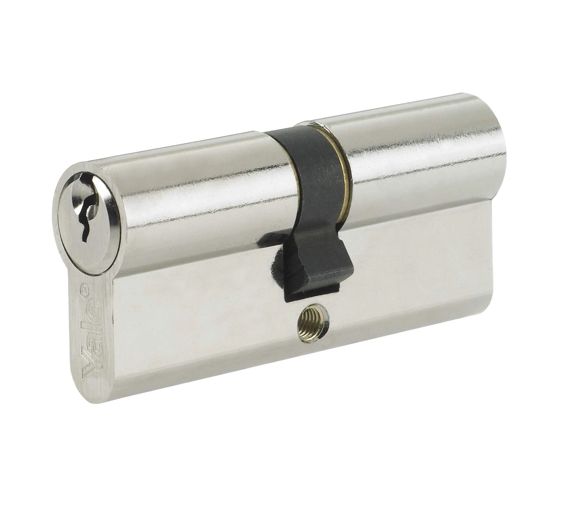 Yale Euro Double Cylinder, 3 Keys Supplied, Standard Security, Boxed, Suitable for All Door Types, Nickel Finish, 40:10:40 (90 mm)