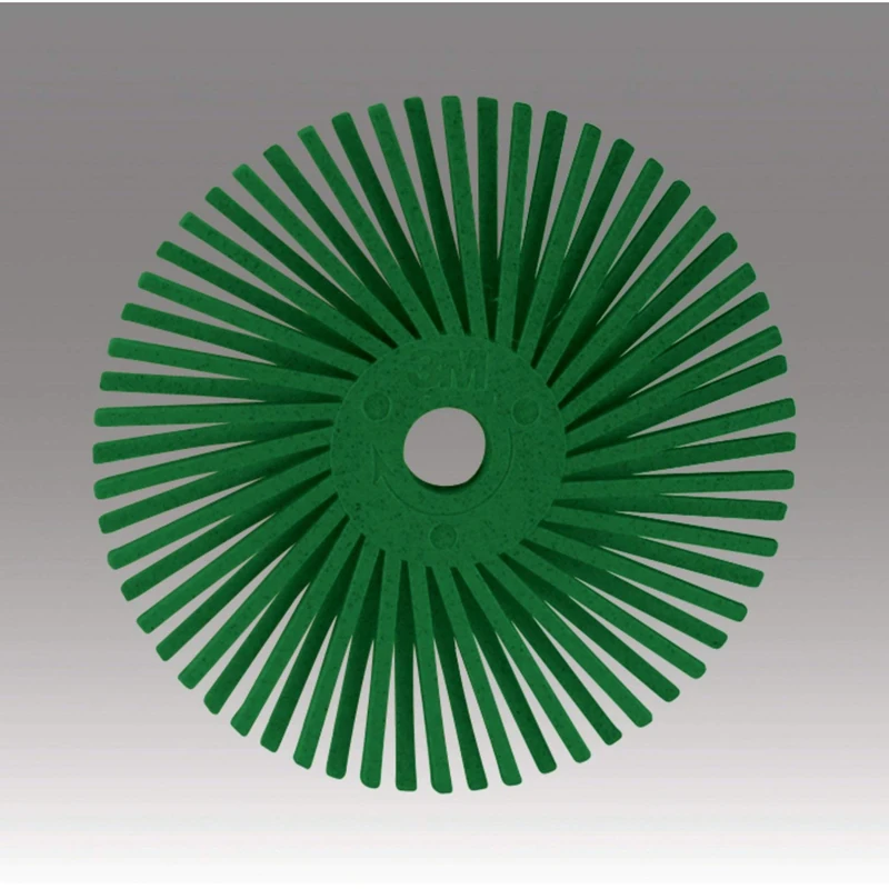 Scotch-Brite(TM) Roloc(TM) Radial Bristle Disc, Ceramic, 25000 rpm, 3 Diameter, 50 Grit, Green (Pack of 10)