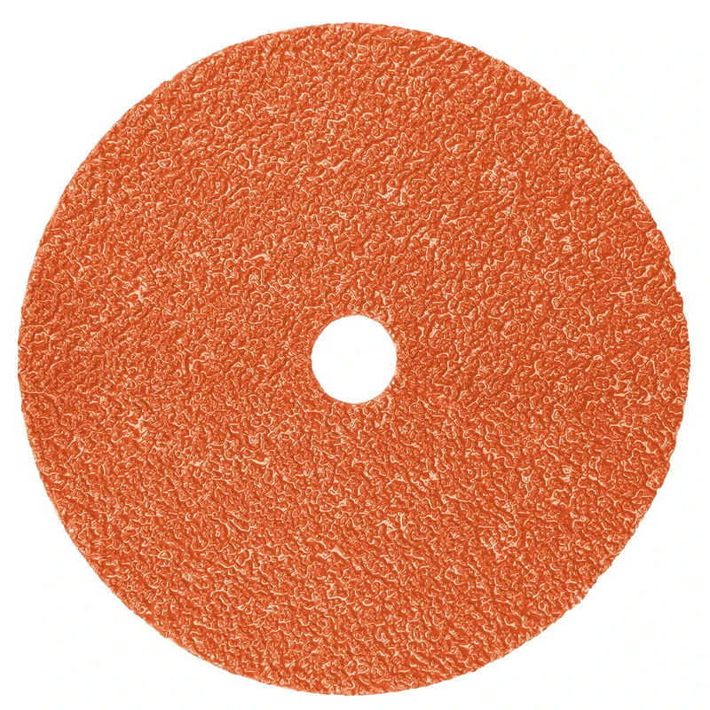 3M Cubitron II Fibre Disc 987C - 36+ Grit Metal Grinding Disc - Ceramic Precision Shaped Grain - For Angle Grinders - 4.5" x 7/8" Center Hole, Orange