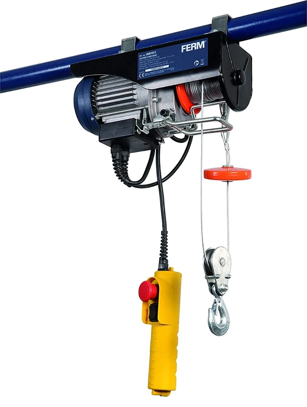 FERM LHM1011 Electric Lever Hoist - Garage Hoist - 500W - Max. lifting 250Kg - 550Lbs - Max. Lifting Height 12 Metre - Image 1