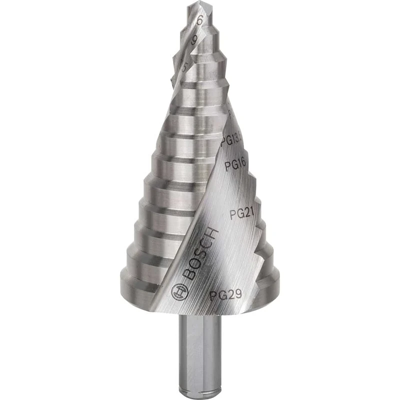 Bosch 2608587428 6/9/12.5/15.2/18.6/20.4/22.5/26/28.3/30.5/34/37 mm HSS Step Drill Bit
