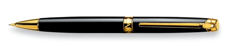 Caran d'Ache Leman Gold Plated Mechanical Pencil - Ebony Black