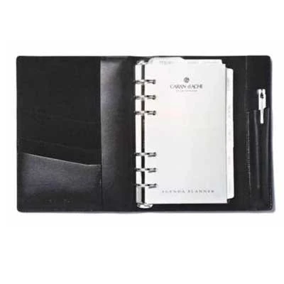 Caran d'Ache Type 55 Leather Notepad: Medium, Pocket, Black