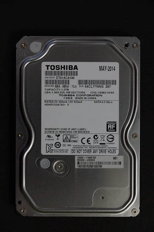 Toshiba DT01ACA100 - 1TB SATA 6Gb/s 7200RPM 3.5 HDD
