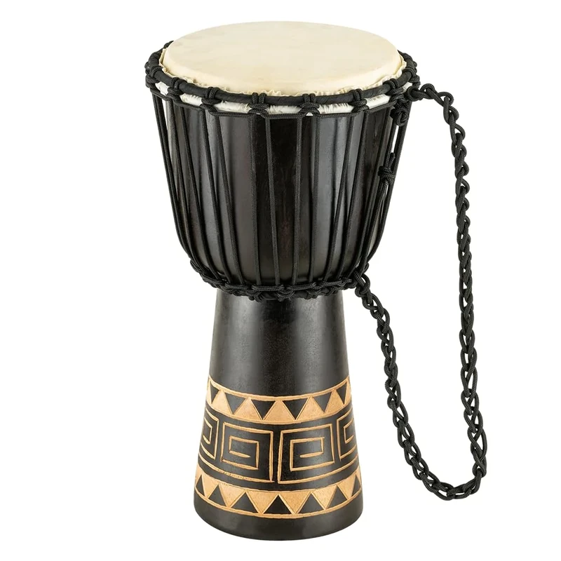 Meinl Percussion Rope Congo Djembe - Small Handdrum - With Goat Head - Diameter 8 Inches - Mahogany, Dark Brown (HDJ1-S)