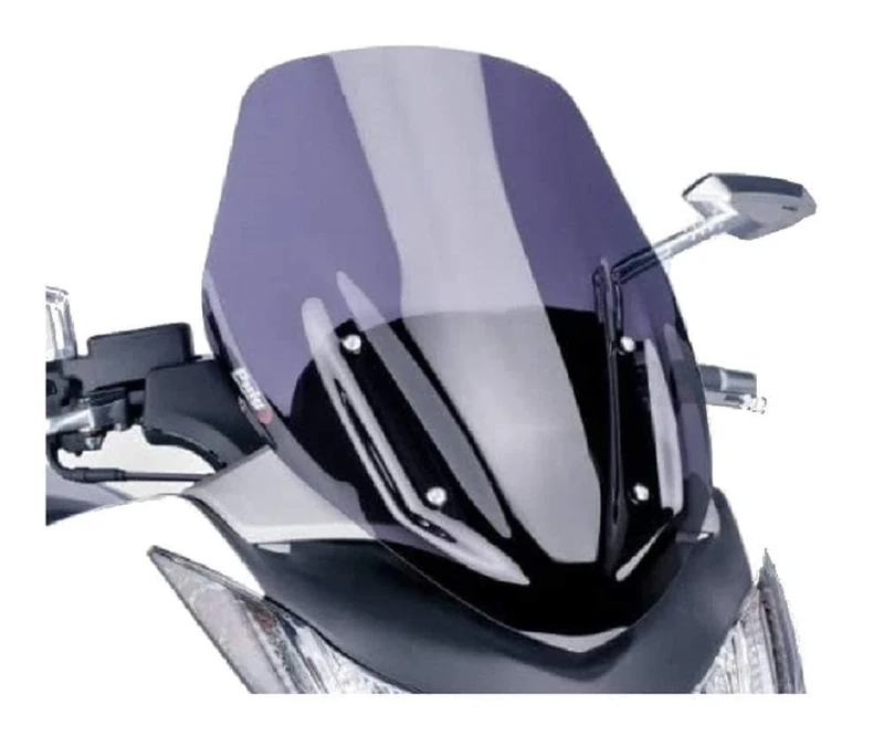 Puig 6283F Windshield Sport for Maxiscooter Honda Integra 2012-2015, Integra 750 2014-2015, Dark Smoke, Medium