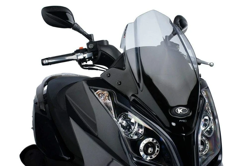 Puig 5522H Windshield Sport for Maxiscooter Kymco SuperDink 125i/300i 2009-2015, Downtown 125i/300i, Smoke, Medium