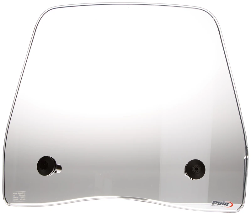 Puig 5844W Trafic and Urban Flyscreen aerodynamic urban polycarbonate screen, 3 mm thick, with rounded profile and wind protection for daily riding, Clear - Image 1