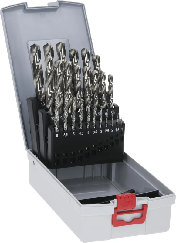 Bosch Professional 25pc. HSS-G ProBox Metal Drill Bit Set (for Steel, Ø 1-13 mm, Accessories Drill Driver and Drill Stand)