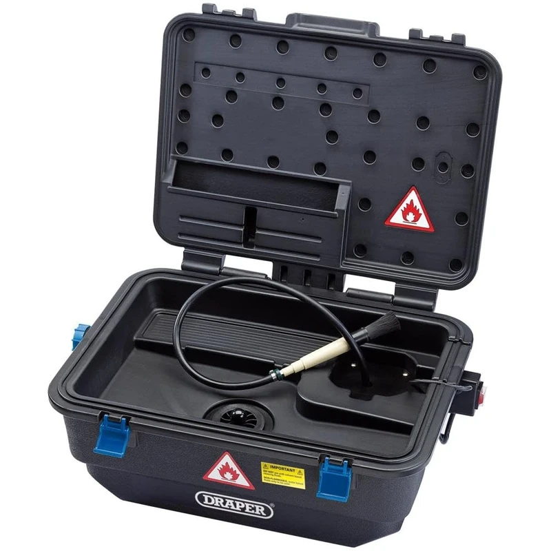 Draper 22494 Portable Parts Washer, 230V, 610mm x 420mm x 260mm , Blue