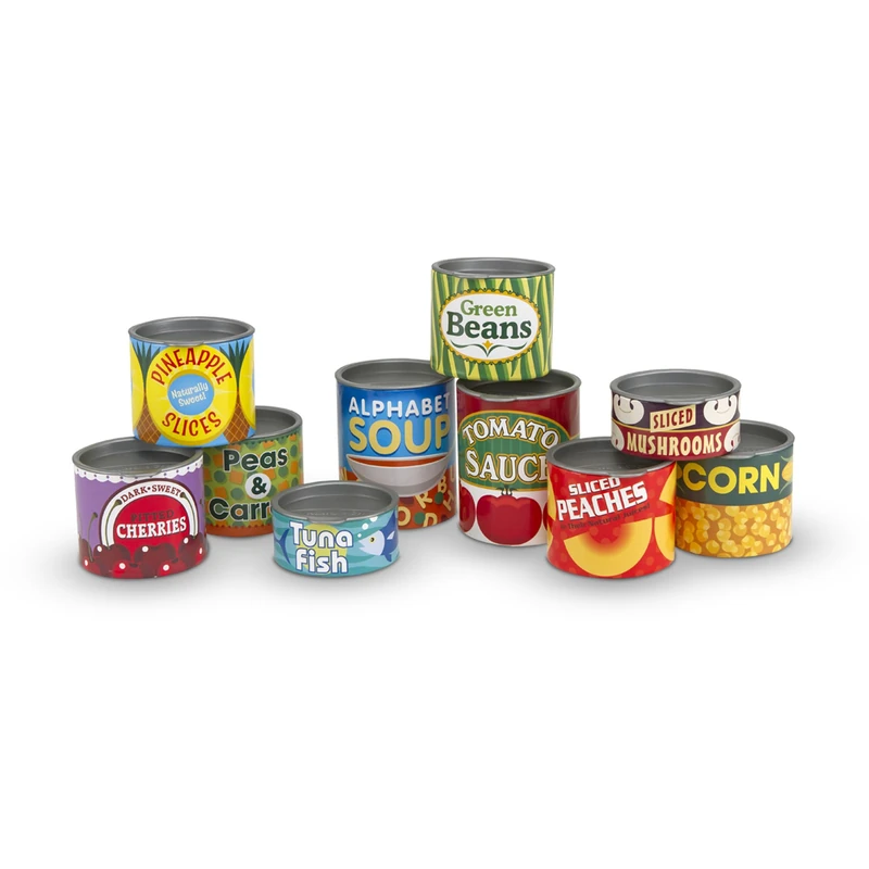 Melissa & Doug Let's Play House Grocery Cans | Pretend Play Play Food | 3+ | Gift for Boy or Girl, 34 x 13 x 7 cm - Image 1