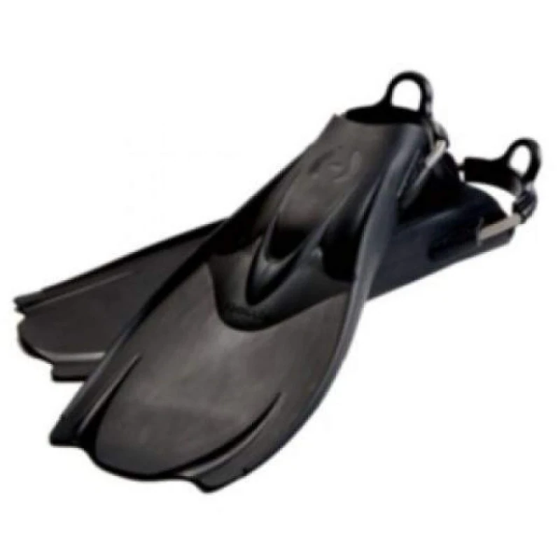 Hollis F1 Bat Fin Adjustable Spring Strap Fins Black Mens 10-12 (XLarge)