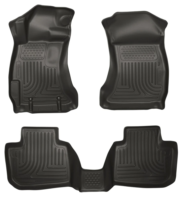 Husky Liners - 99841 Fits 2013-14 Subaru Legacy, 2013-14 Subaru Outback Weatherbeater Front & 2nd Seat Floor Mats Black