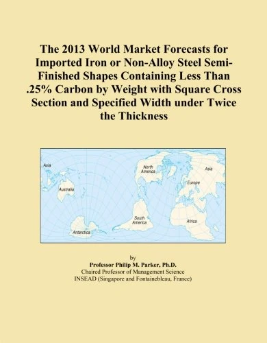 The 2013 World Market Forecasts for Imported Iron or Non-Alloy Steel Semi-Finished Shapes Containing Less Than .25% Carbon by Weight with Square Cross ... and Specified Width under Twice the Thickness