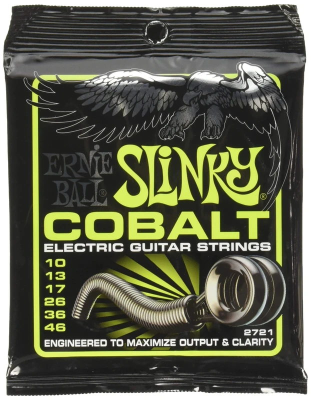 Ernie Ball Regular Cobalt Slinky 10-46 electric guitar strings 2721, Pack of 2)