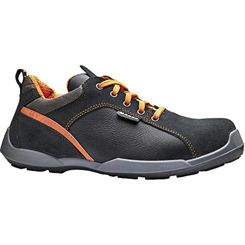 BASE Protection, Run Safety Shoes for Men and Women - Black and Orange, Size 11