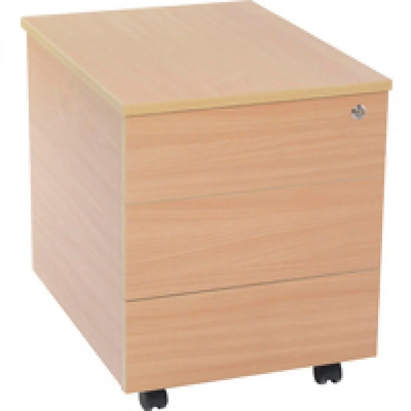 Jemini KF73518 3-Drawer Bavarian Mobile Pedestal, Wood, Beech, 58 x 43.4 x 52.5 cm