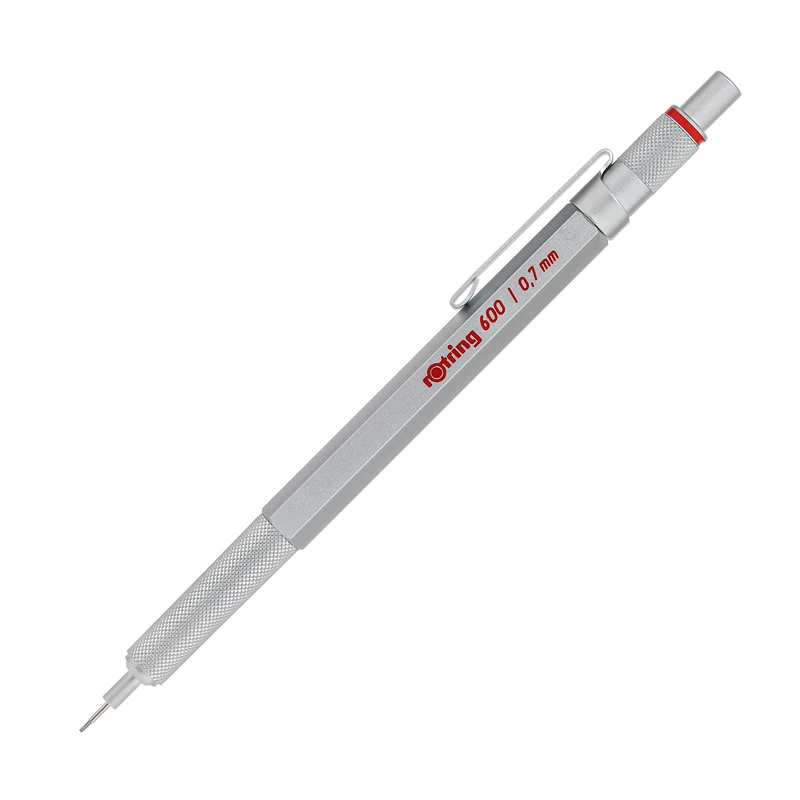 rOtring 600 Mechanical Pencil - 0.7 mm Silver Metal Body