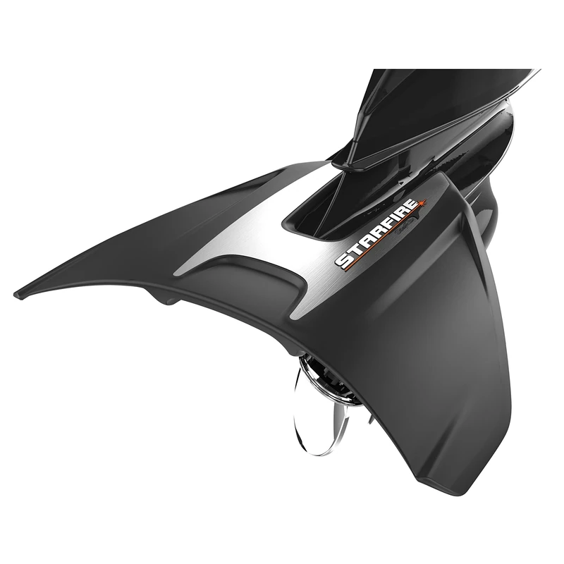 STINGRAY HYDROFOILS - Starfire Hydrofoils for 40-300 hp Boats (Black) - No-Drill Engine Stabilizer Fins for Outboard/Outdrive Motors - Made in The USA