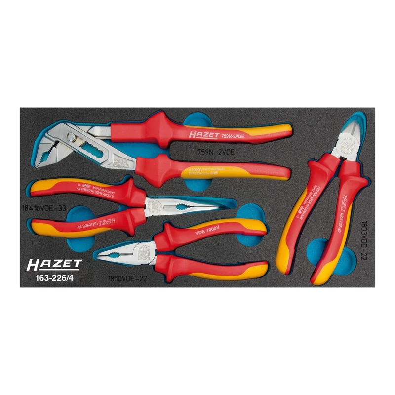 HAZET 163-226/4 VDE Pliers Set - Multi-Colour
