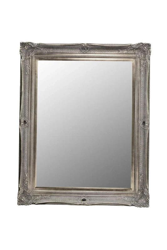 Large Silver Antique Shabby Chic Wall Mirror 3Ft5 X 2Ft7, 104 X 78cm, 30X20"