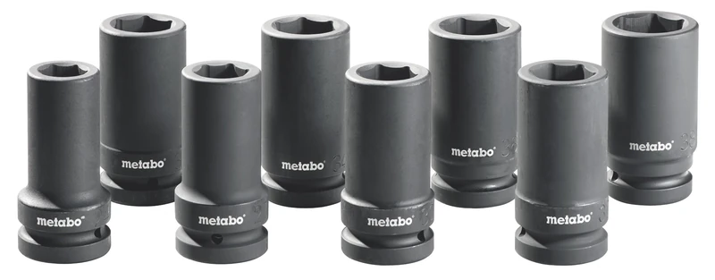 Metabo 628835000 Impact-Proof Socket Wrench Set, 0 V, Green, 1-Inch