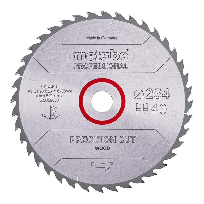 Metabo 628059000 254X30, 40 WZ Circular Saw-Blade, Green