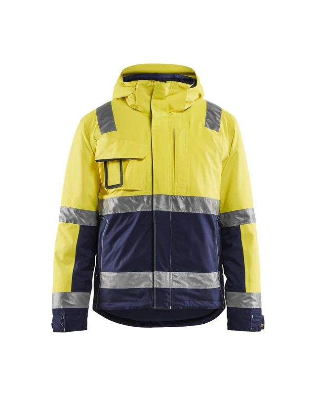 Blakläder 487019873389xxl Class 3 High Vis Winter Jacket Yellow/Navy Blue Size XXL