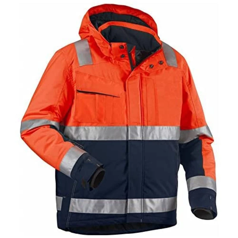 Blakläder 487019875389L Size Large Cl.2 "High Vis" Winter Jacket - Orange/Navy Blue