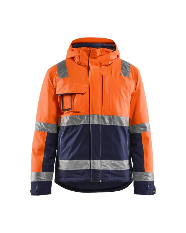 Blakläder 487019875389xs High Vis Winter Jacket Class 3 Orange/Navy Blue Size XS