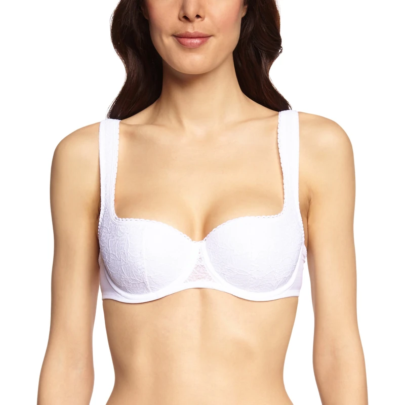Susa Women's Damen BH (Push-up) 7592 Bra, White (003), 40C UK, 90C EU