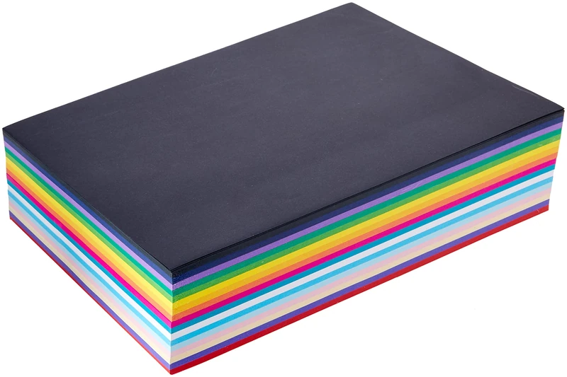 scola Vivid Lightweight Card Stack, 500 Sheets, 125 gsm, A4, 17 Assorted Colours, Crafting, Children Art Activities and Scrapbooking, Ideal for Hobbyists and Professional Crafters, Adults and Kids