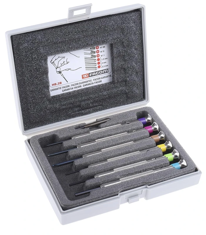 Facom 6-piece watchmaker screwdriver set for Phillips - hex screw
