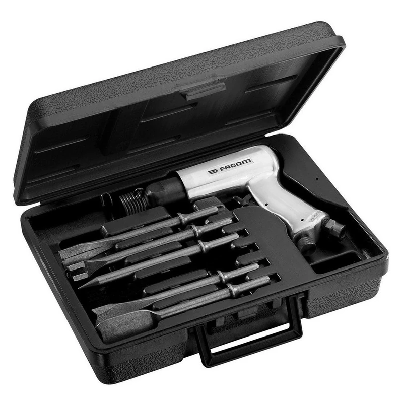 FACOM V.321AH Pressure Chisel Hammer Set with Hexagonal Tool Holder 8 Pieces