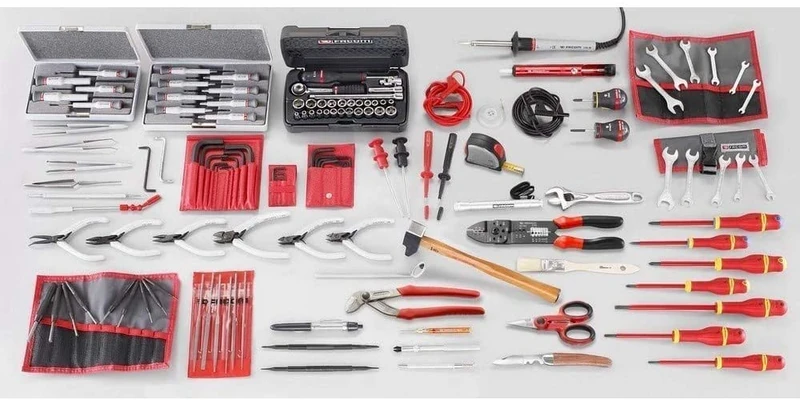 FACOM cm.EL35 Electronic Selection Set of Metric Tools with Inches, Multi-Colour, 144 Pieces