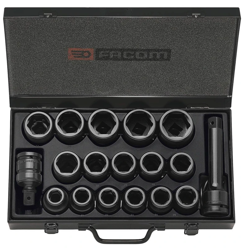 FACOM NK.500E 3/4" Impact Socket Set, 19 mm-42 mm Size