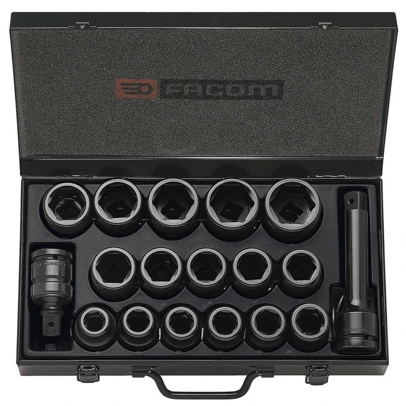 FACOM NK.500U 3/4" Impact Socket Set, 3/4"-1-5/8" Size