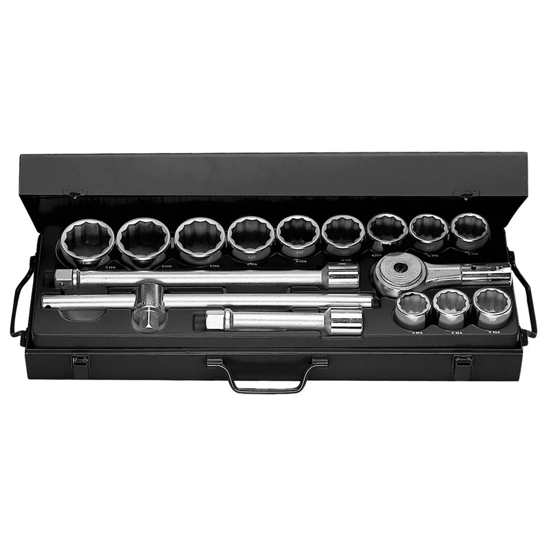 FACOM K.432E 12 Point Metric-Size Socket Set, 3/4" Size