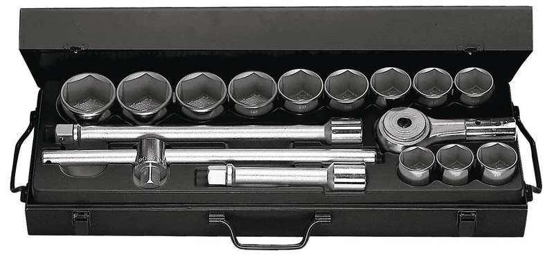 FACOM K.433E 6 Point Metric-Size Socket Set, 3/4" Size