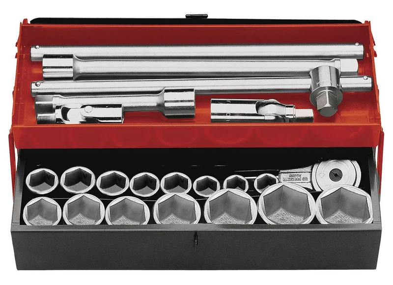FACOM K.441A 6 Point Metric-Size Socket Set, 3/4" Size