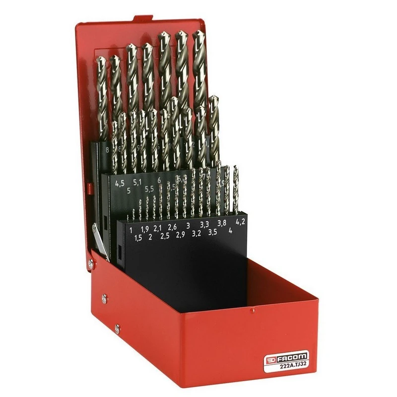 Facom – 222 A. TJ32 Drill Bits Set 32 talladas Riveted